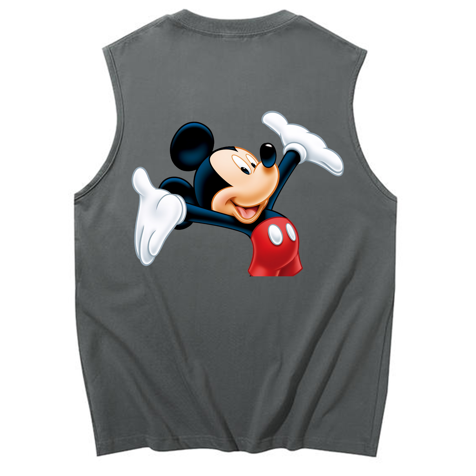 ミッキーマウス Mickey Mouse コットン100％タンクトップ（背面プリント）
